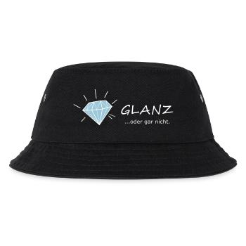 GLANZ oder gar nicht, mit Diamant, Glamour - Kinder Bucket Hat - Schwarz - Vorne