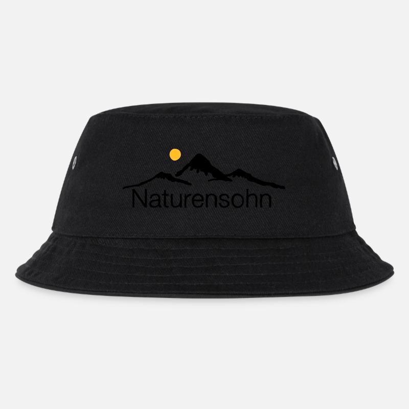 Naturensohn 2 - Kinder Bucket Hat - Schwarz