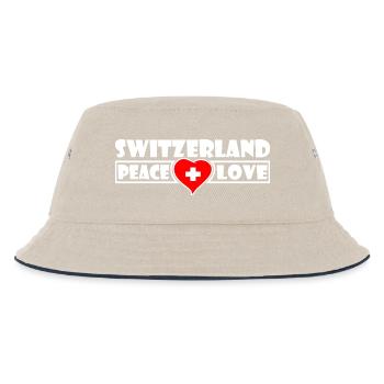Schweiz - Kinder Bucket Hat - Natur/Navy - Vorne