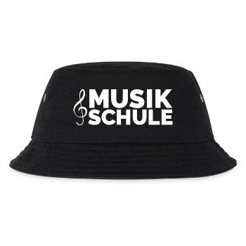 Musikschule Musik Unterricht lernen Piano Gitarre - Kinder Bucket Hat - Schwarz - Vorne