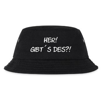 unisex sprüche pfälzisch, her, gibt’s des - Kinder Bucket Hat - Schwarz - Vorne