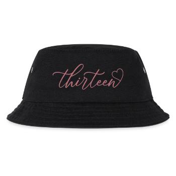 Süßes Geschenk zum 13. Geburtstag 13 Jahre alt - Dreizehn - Kinder Bucket Hat - Schwarz - Vorne