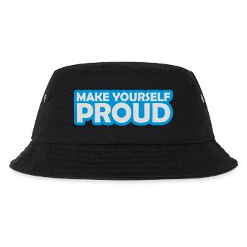 make yourself proud Zitat - Kinder Bucket Hat - Schwarz - Vorne