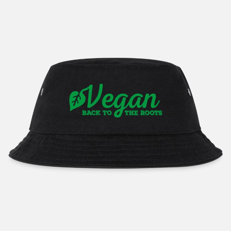 Vegan - Kinder Bucket Hat - Schwarz
