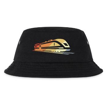 Train Sketch Vintage - Kids’ Bucket Hat - black - Front
