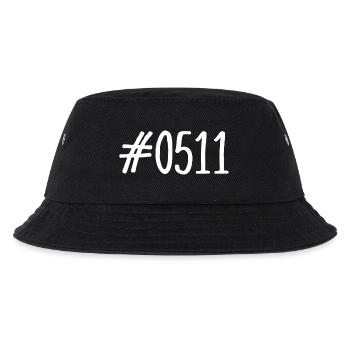 #0511 - 0511 - Vorwahl Hannover - Telefon - Kinder Bucket Hat - Schwarz - Vorne
