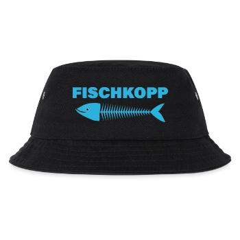 FISCHKOPP - Kinder Bucket Hat - Schwarz - Vorne