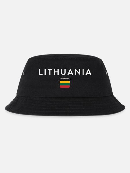 Lithuanian flag, Lithuanian pride - Kids’ Bucket Hat - black