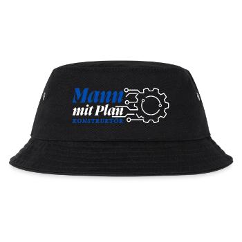 Mann mit Plan - Konstruktör, Konstrukteur - Kinder Bucket Hat - Schwarz - Vorne