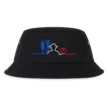 Das Herz des 🇫🇷 Bauern - Kinder Bucket Hat - Schwarz - Vorne