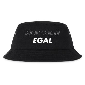 Nicht Nett. Egal - Kinder Bucket Hat - Schwarz - Vorne