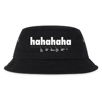 Länge von Hahaha mit Definition - Kinder Bucket Hat - Schwarz - Vorne