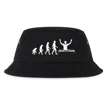 Evolution zum DJ mit Turntable - Kinder Bucket Hat - Schwarz - Vorne