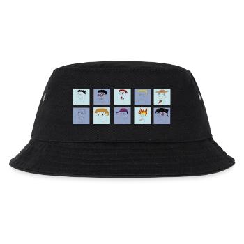 Sammlung gestresster Männer - Kinder Bucket Hat - Schwarz - Vorne
