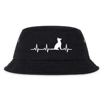 Hunde Herzschlag - Kinder Bucket Hat - Schwarz - Vorne