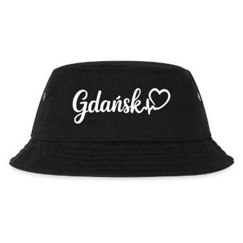 Gdańsk Herzschlag Polen - Kinder Bucket Hat - Schwarz - Vorne