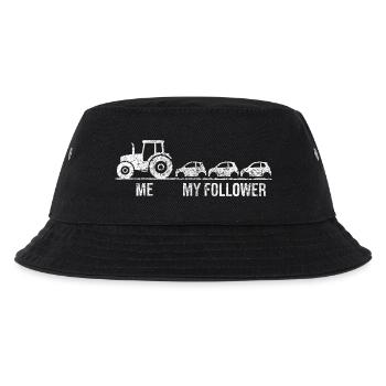 Traktor zieht AutoKette - Kinder Bucket Hat - Schwarz - Vorne