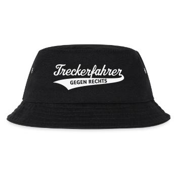 Treckerfahrer Gegen Rechts (Trecker Traktor / V4W) - Kinder Bucket Hat - Schwarz - Vorne