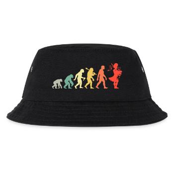 Retro Dudelsack Evolution Für Dudelsackspieler - Kinder Bucket Hat - Schwarz - Vorne