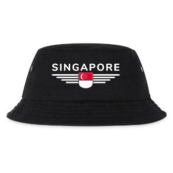 Singapour Fan Outfit Design T Shirt - Bob Enfant - noir - Devant