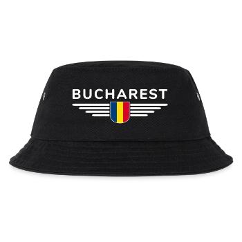 Bukarest T Shirt für Rumänien Fans Outfit - Kinder Bucket Hat - Schwarz - Vorne