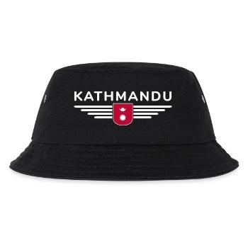 Kathmandu Design – Nepals Herz - Kinder Bucket Hat - Schwarz - Vorne