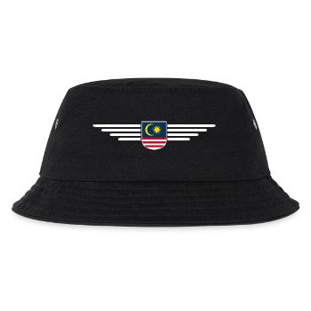 Malaysia Fan Outfit T Shirt Design - Kinder Bucket Hat - Schwarz - Vorne