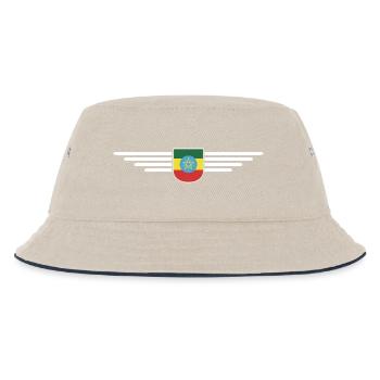 Äthiopien Design – Stolz und Kultur - Kinder Bucket Hat - Natur/Navy - Vorne