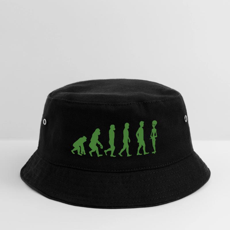 Alien / Area 51 / UFO: Evolution - Monkey - Human - Kids’ Bucket Hat