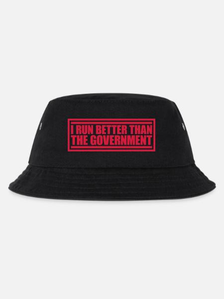 run better than government - Kinder Bucket Hat - Schwarz