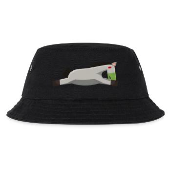 pferd schlapp platt burnout minimalistisch - Kinder Bucket Hat - Schwarz - Vorne