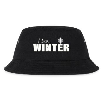 i love winter - Kids’ Bucket Hat - black - Front