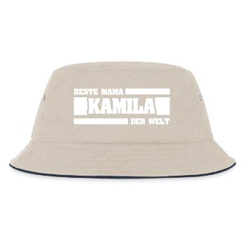 Geschenk für Kamila - Kinder Bucket Hat - Natur/Navy - Vorne