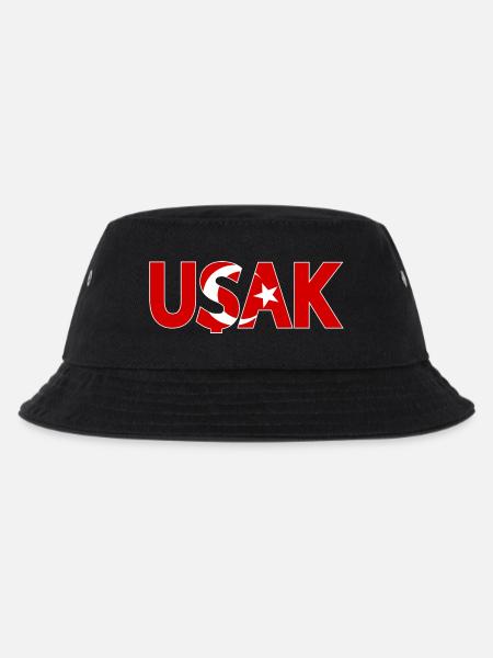 Usak Türkei Flagge - Kinder Bucket Hat - Schwarz
