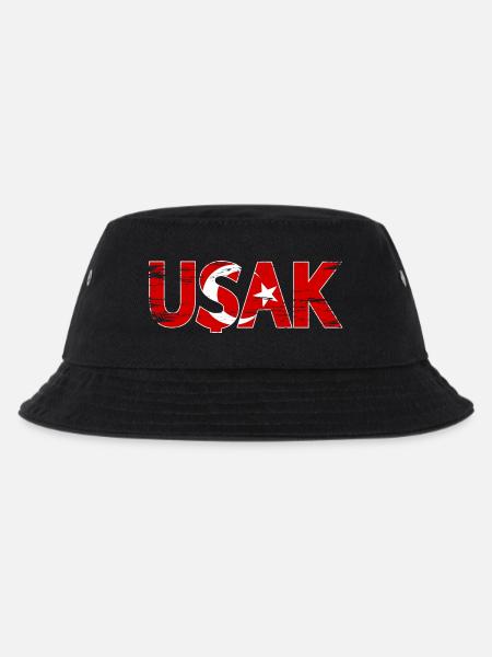 Usak Türkei Flagge used - Kinder Bucket Hat - Schwarz