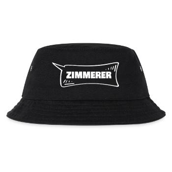 Sprechblase Zimmerer - Kinder Bucket Hat - Schwarz - Vorne