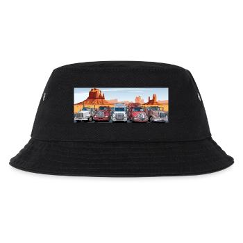 Truckers on the highway - Kids’ Bucket Hat - black - Front