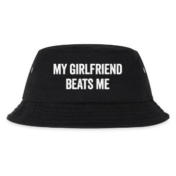 My girlfriend bangs me Funny sarcastic M - Kids’ Bucket Hat - black - Front