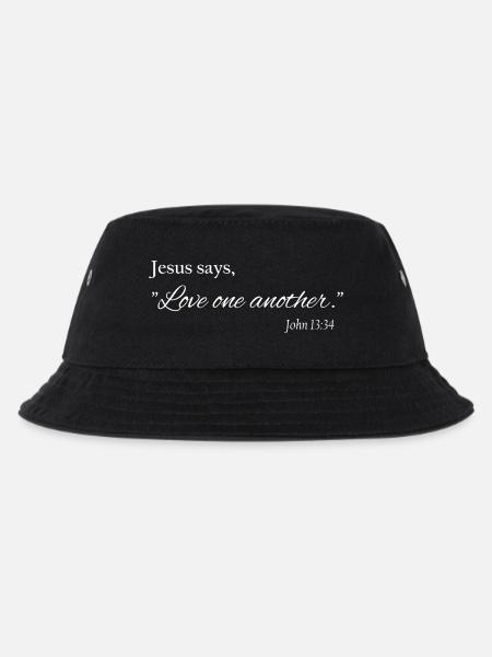 Love One Another – Christlicher Glaube - Kinder Bucket Hat - Schwarz
