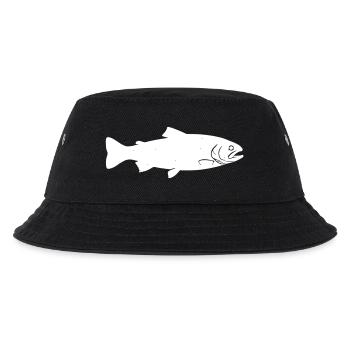 Trout Fish Angler Nature Vector - Kids’ Bucket Hat - black - Front