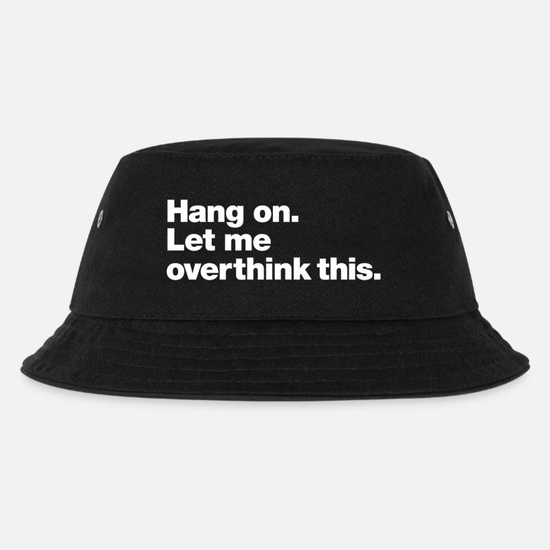 Hang On: Overthink This - Kids’ Bucket Hat - black
