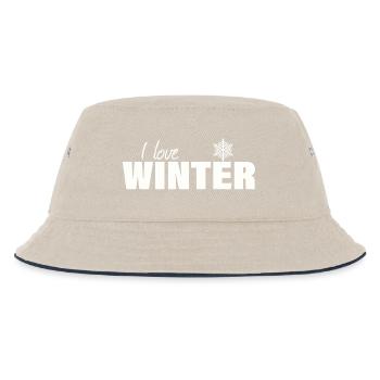 J’adore l’hiver - Bob Enfant - blanc cassé/bleu marine - Devant