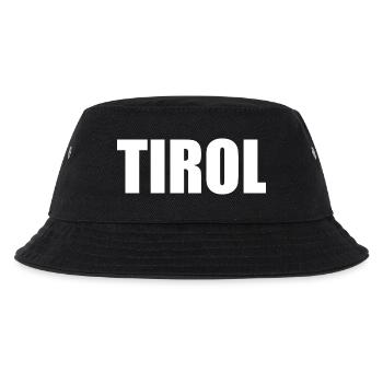 TIROL Logo weiß - Kinder Bucket Hat - Schwarz - Vorne