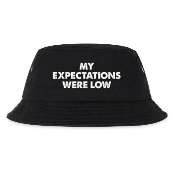 Meine Erwartungen waren niedrig - Kinder Bucket Hat - Schwarz - Vorne