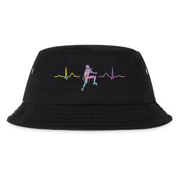 Boulderer heartbeat Bouldering Bouldering - Kids’ Bucket Hat - black - Front