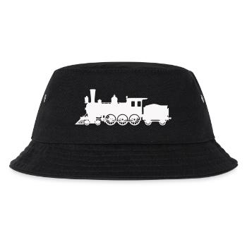 Dampflok Silhouette - Kinder Bucket Hat - Schwarz - Vorne