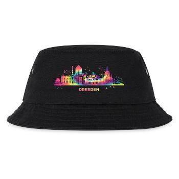Dresdener Zwinger Skyline Bunt Stadtbild Dresden - Kinder Bucket Hat - Schwarz - Vorne