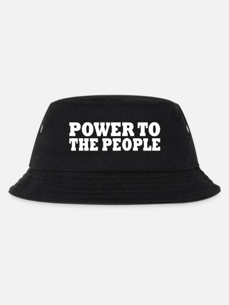 Power to the people - Kinder Bucket Hat - Schwarz