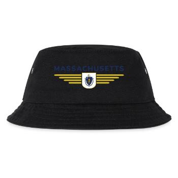 Massachusetts Fan T-Shirt – Stylisch & Einzigartig - Kinder Bucket Hat - Schwarz - Vorne