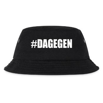 Dagegen - Kinder Bucket Hat - Schwarz - Vorne